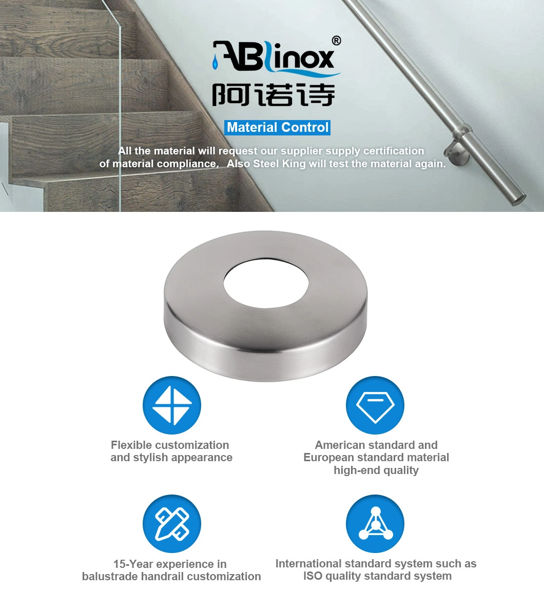 Ablinox Stainless Steel Handrail Post Base Cover
